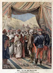 Jules Cambon (1845-1935) Generalguvernør i Algeriet 1871-1897 ved den marokkanske grænse, illustration fra 